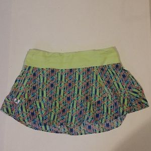 Tasc Tennis Skirt Skort Green Abstract Medium